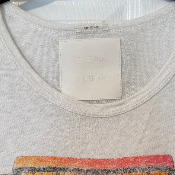 Mother Denim Mother Superior Big Deal Linen Cotton Deadflowers Tee Women Size L - Picture 5 of 12